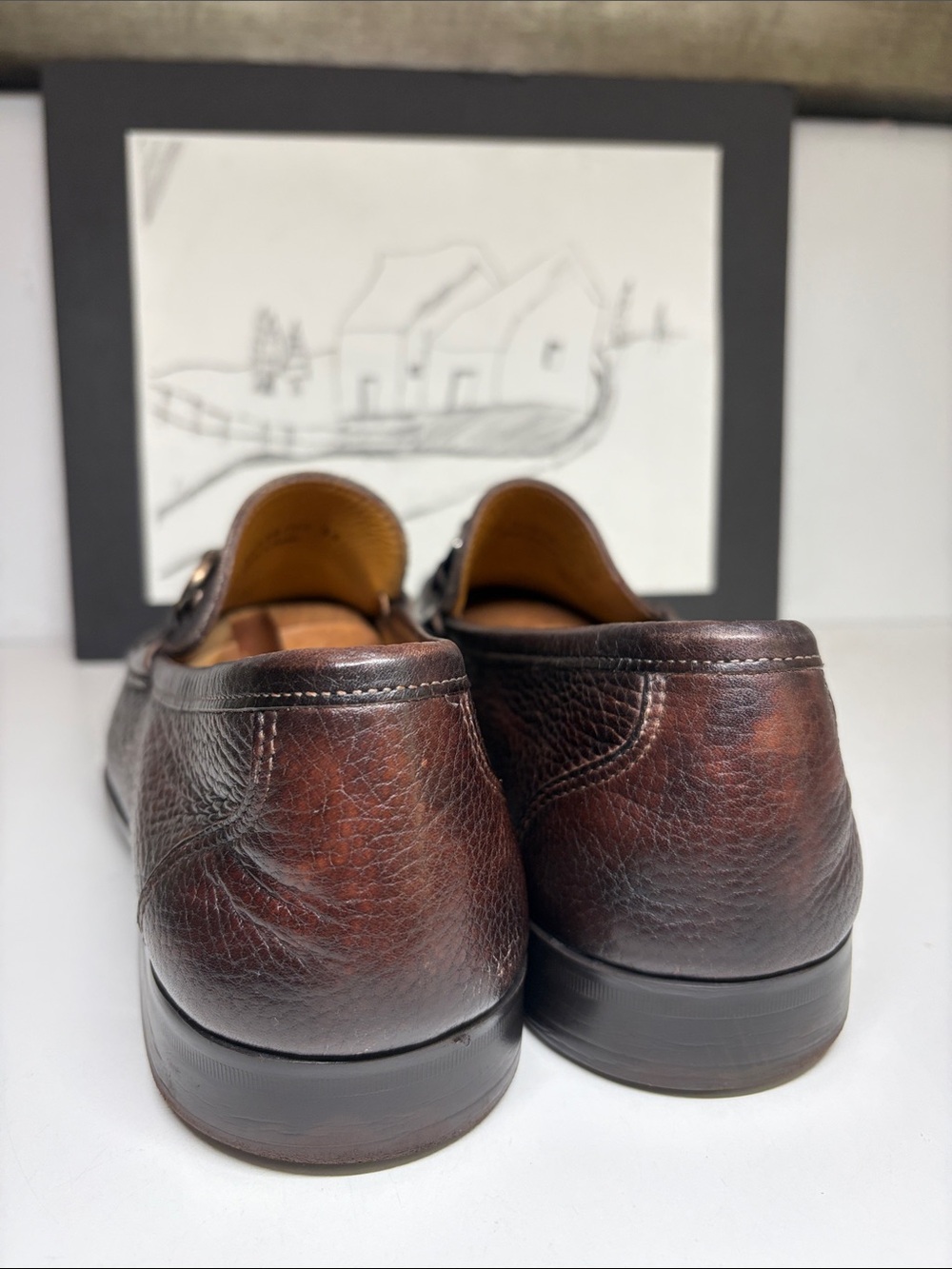 Magnanni Blas III Men's Brown Leather Moc Toe Bit Loafers Size US 9.5 - Picture 5 of 16